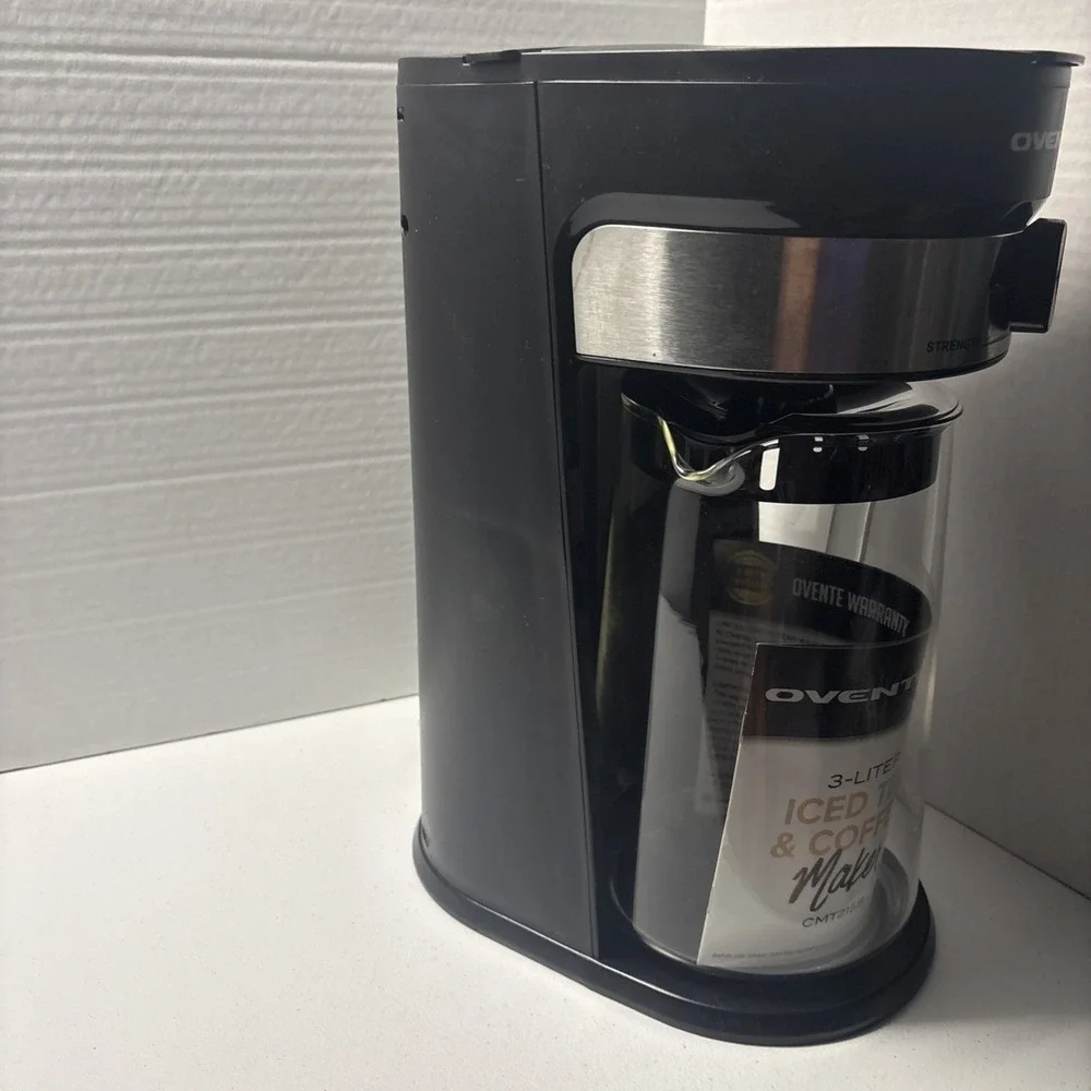 OVENTE CMT215B 3L Iced Tea & Coffee Maker Black/Silver Auto Shut-Off Filter